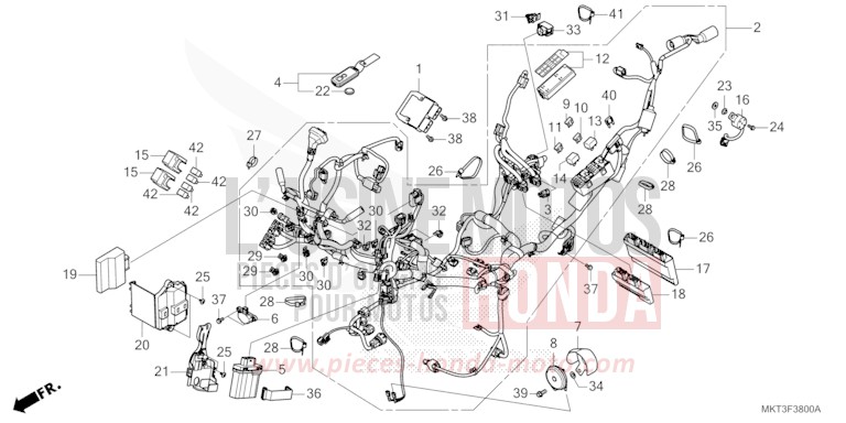 WIRE HARNESS for X-ADV 750 MAT BALLISTIC BLACK METALLIC (NHA86) from 2024